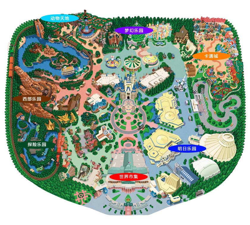 东京迪士尼乐园地图